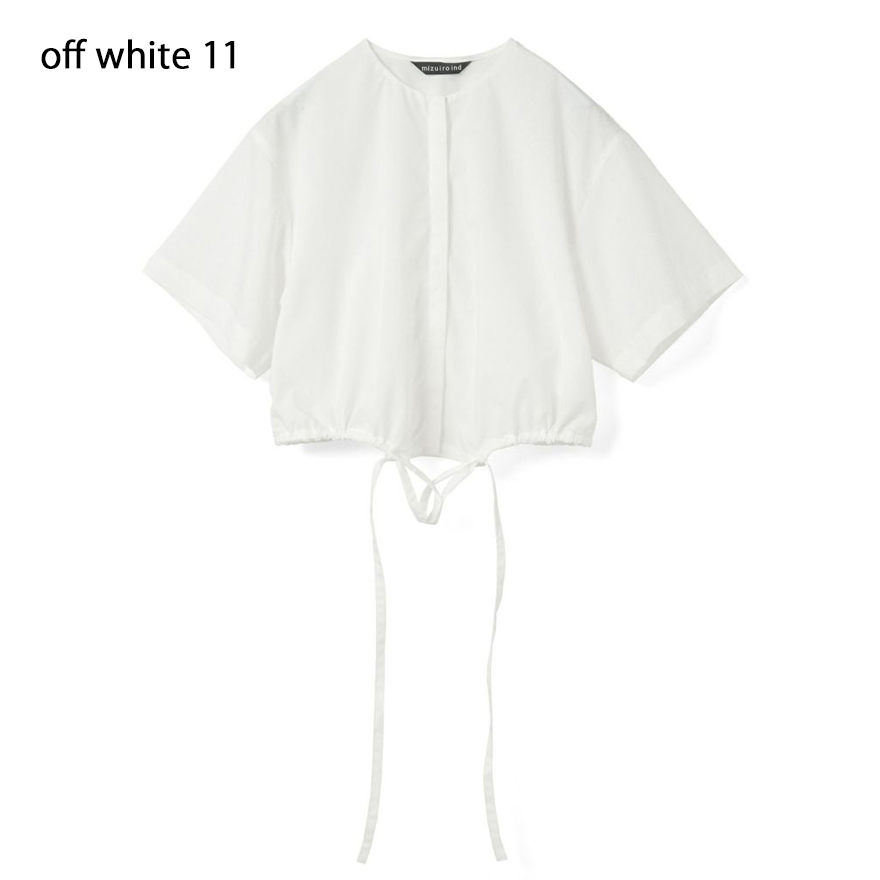 【SALE】ミズイロインド mizuiro ind ドローストリング シャツ drawstring shirt 2-230089 レディース トップス 半袖 SALE】ミズイロインド mizuiro ind ドローストリング シャツ
