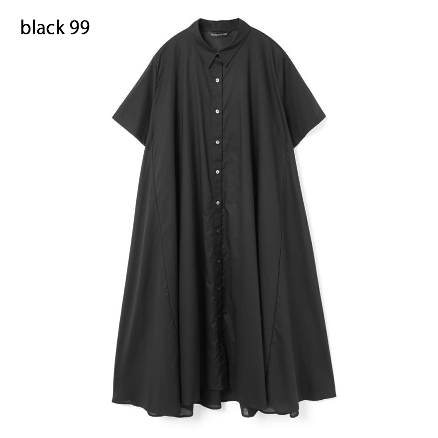 ミズイロインド mizuiro ind ハーフ スリーブ フレア シャツ  