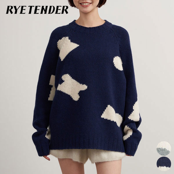 【SALE】ライテンダー RYE TENDER 24FW-RT-030 MASPETH SWEATER マスペスセーター ニット 古墳デザイン 総柄