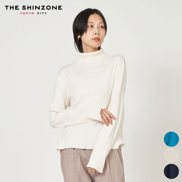 【SALE】シンゾーン SHINZONE ハイネック リブ トップス 24SMSCU05 HIGH NECK RIB レディース インナー 長袖 コットン レイヤード [ 2024 SS 春 夏 秋 冬 ]