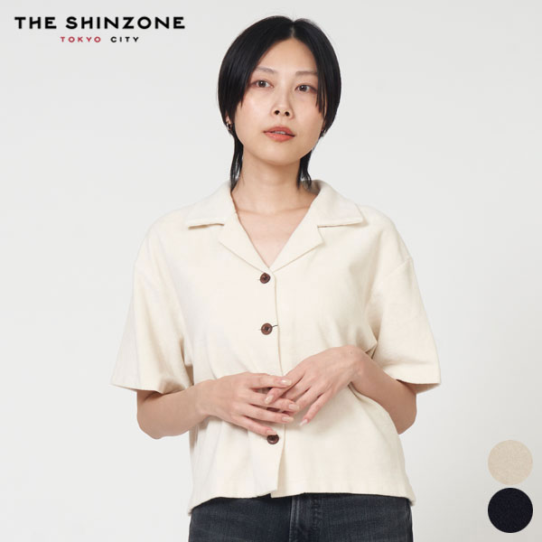 シンゾーン SHINZONE パイル オープン カラー シャツ PILE OPEN COLLAR SHIRT 25MMSCU03 レディース トップス 半袖