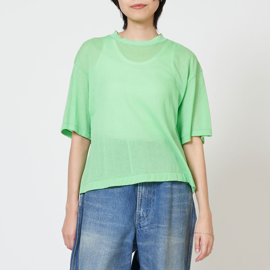 レディース　THE SHINZONE ザ シンゾーン　SHEER GAUZE HALF SLEEVE TEE2  シアーガーゼ ハーフスリーブTシャツ サマーニット　25SMSCU01 楽天市場】【SALE 20%OFF】[25MMSCU08]THE SHINZONE(ザ