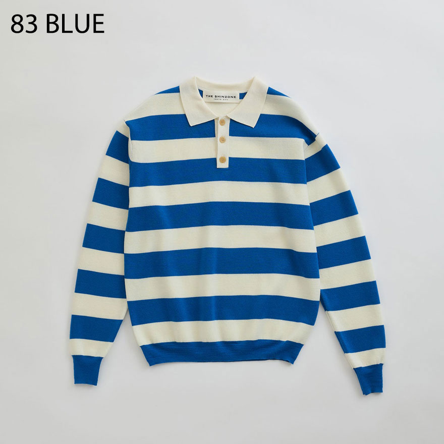 シンゾーン 25SS RUGGER KNIT POLO ニット カットソー SALE】シンゾーン SHINZONE ラガー ニット ポロ シャツ RUGGER KNIT