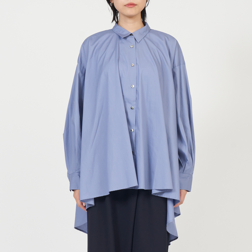 ミズイロインド mizuiro ind ワイド シャツ チュニック 長袖 フレア 3