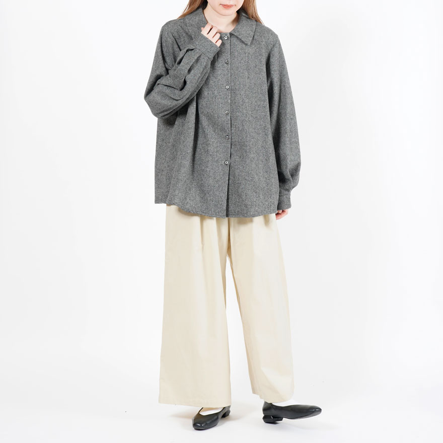 ミズイロインド mizuiro ind コーデュロイ タック ワイド パンツ