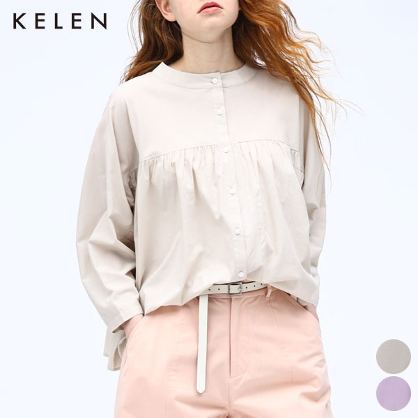 【SALE】ケレン KELEN ギャザー デザイン ブラウス LACHIE LKL25HBL2201 レディース トップス 長袖 シャツ