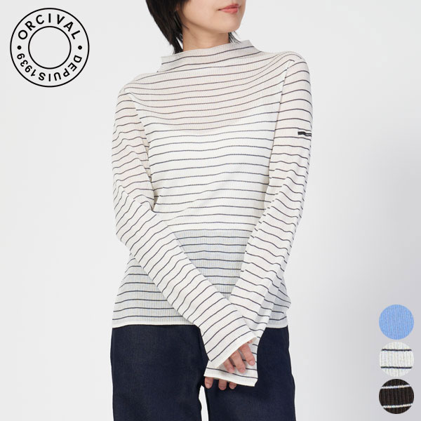 【SALE】オーシバル ORCIVAL モックネック プルオーバー レディース シアー リブニット OR-D0108 SAR MOCK NECK PULLOVER [ 2024 FW ]