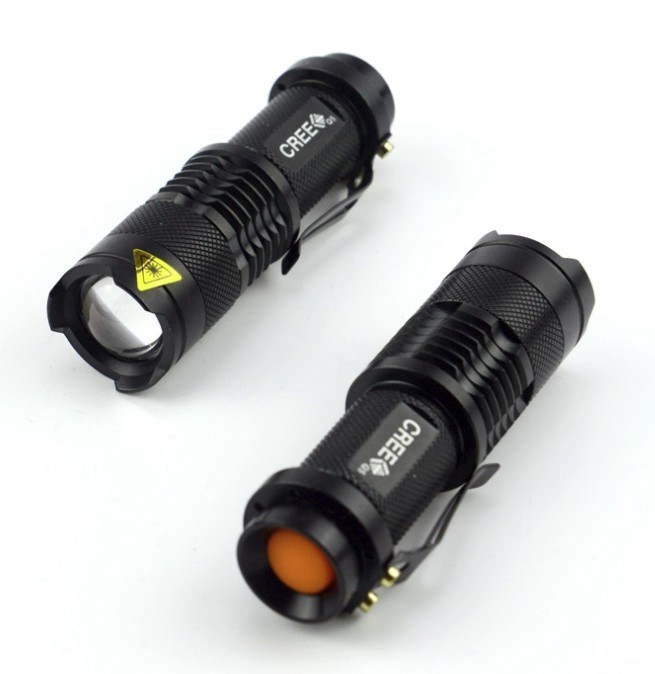 防水 懐中電灯 CREE LED Q5を採用 金属製 LED懐中電灯
