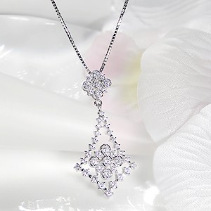 pt900 プラチナ ダイヤモンド ダイヤ ネックレス ペンダント 1.0ct 1 