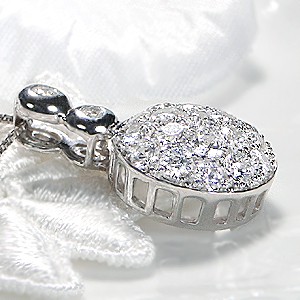 商品画像４ pt900【1.8ct】ラウンド ダイヤモンド パヴェネックレス