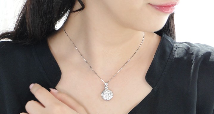 pt900【1.8ct】ラウンド ダイヤモンド パヴェネックレス