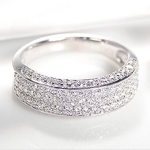 pt900 プラチナ ダイヤモンド ダイヤ 指輪 リング パヴェ 1.0ct 1