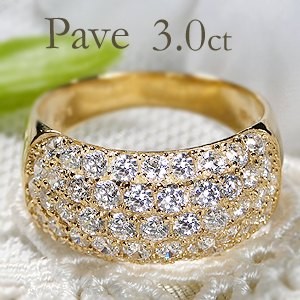 K18 Pave/パヴェ ダイヤモンド1.0ct リング｜山梨県甲府市の
