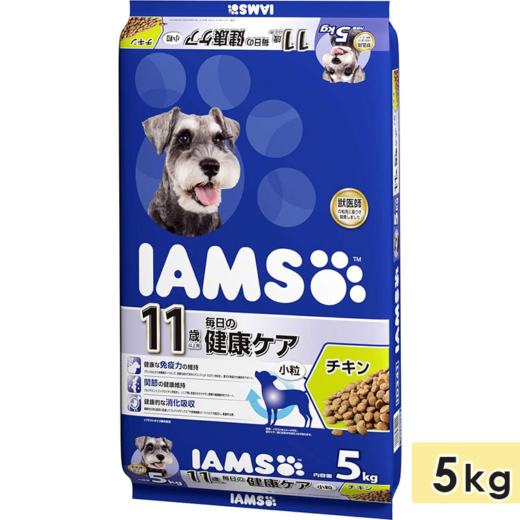Yahoo! Yahoo!ショッピング(ヤフー ショッピング)アイムス 11歳以上用 毎日の健康ケア チキン 小粒 5kg 高齢犬用 シニア犬用 ドッグフード ドライフード 総合栄養食 IAMS マースジャパン 正規品