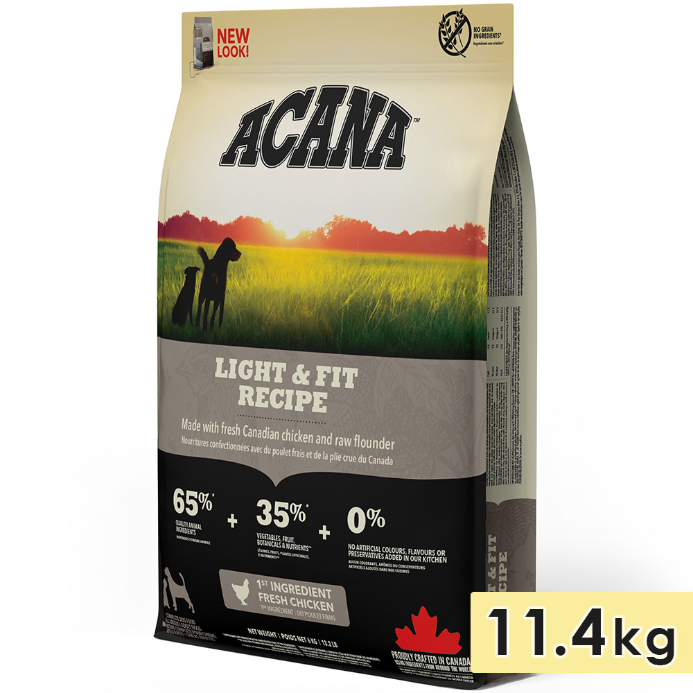 単品購入用 ACANA アカナ ライト&フィットレシピ 11.4kg 成犬用 全犬種