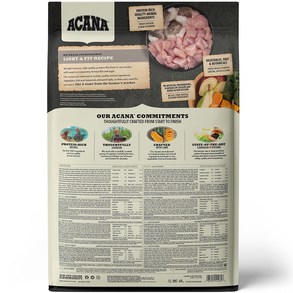 チャンピオンペットフーズ ACANA アカナ ライト&フィットレシピ 11.4kg