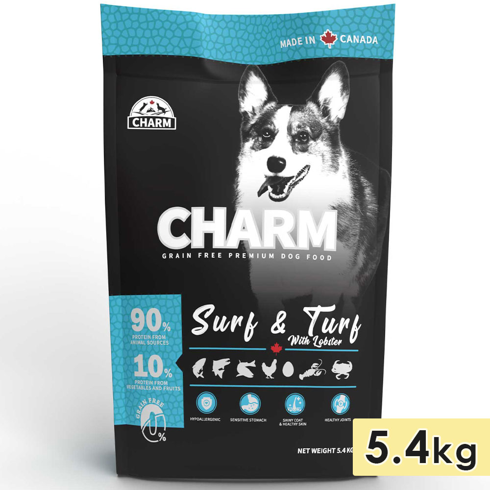 CHARM チャーム サーフ＆ターフドッグ 5.4kg 全犬種用 成犬用 子犬用 高齢犬用 シニア犬用 ドッグフード ドライフード トランペッツ