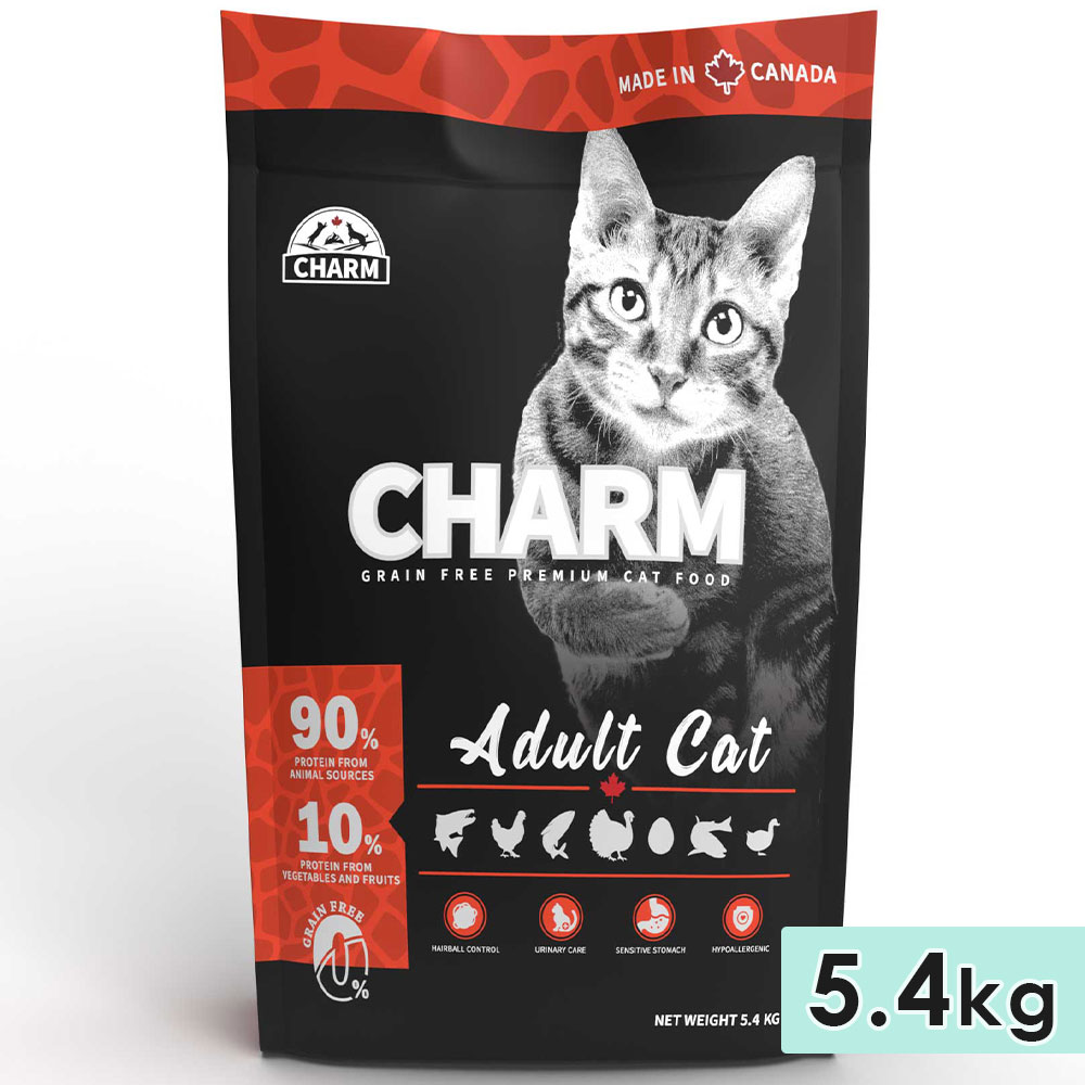 CHARM チャーム アダルトキャット 5.4kg 全猫種用 成猫用 子猫用 高齢猫用 シニア猫用 キャットフード ドライフード トランペッツ