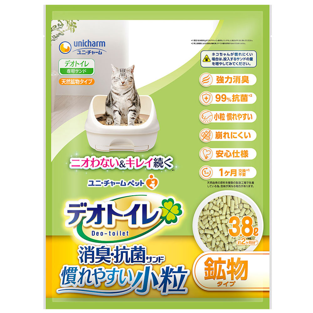ユニ・チャームペット 猫砂 3.8L デオトイレ 1週間消臭・抗菌 消