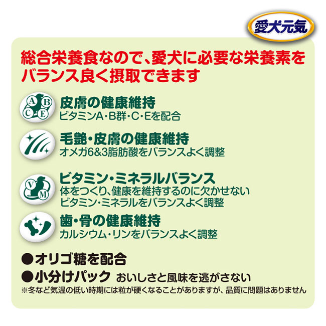 [4個セット]愛犬元気 パックン 柴犬用 ビーフ・ささみ・緑黄色野菜・小魚入り 2.3kg 成犬用 高齢犬用 ドッグフード ソフト セミモイストフード ユニ・チャームの画像