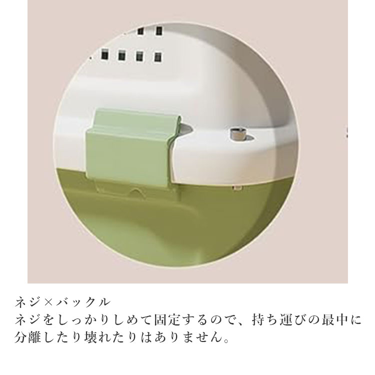 ペットキャリーバッグ 2ドア Sサイズ グリーン キャリーケース