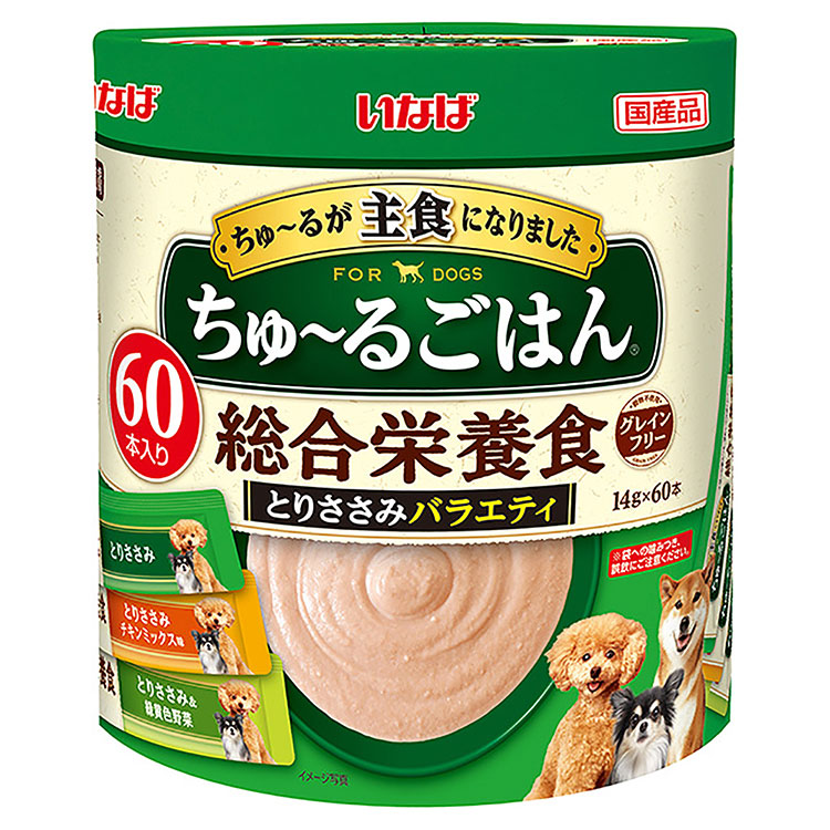 いなばペットフード - [8個仕掛ける]いなば ちゅ〜るごはん とりささみ多種多様さ 60本入り口・入口 意気地無し交ぜ合わせる味 緑黄色蔬菜 犬用お兄ちゃん 犬お兄ちゃん 犬用ふりかけ ドッグフード 置き目品 ドッグフード-おやつ、ガム