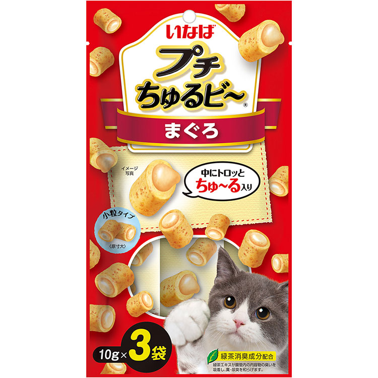 いなば ちゅるビ〜 プチちゅるビ〜 まぐろ 3袋 猫用おやつ 猫おやつ 猫用ふりかけ キャットフード チャオ いなばペットフーズ