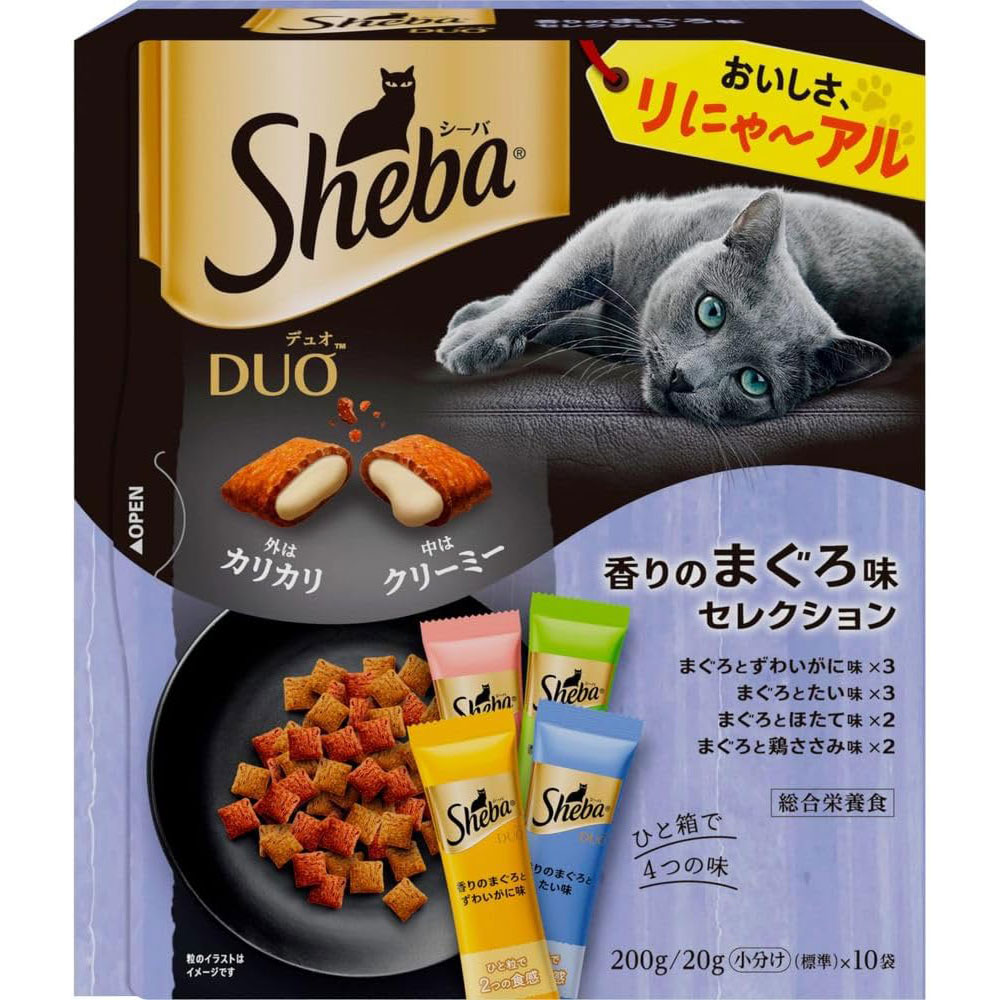 シーバデュオ 香りのまぐろ味セレクション 200g 成猫用 キャットフード ドライフード 総合栄養食 shebaduo マースジャパン