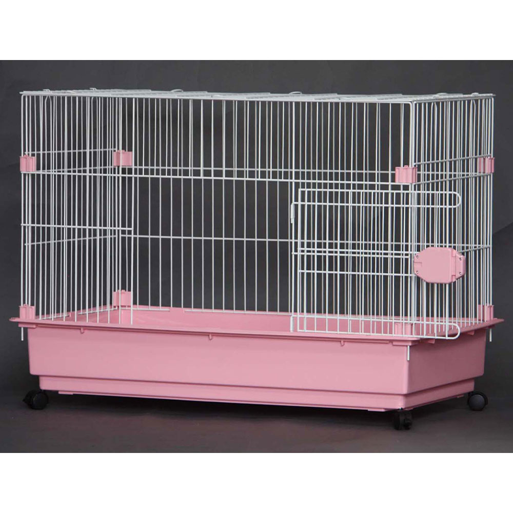 【GB】犬用ケージ レクタングル 3200-DR ホワイト×ブラウン 小型犬用 中型犬用 大型犬用 キャスター付き 室内飼い用 犬用サークル ジービー GB | ジービー | 01