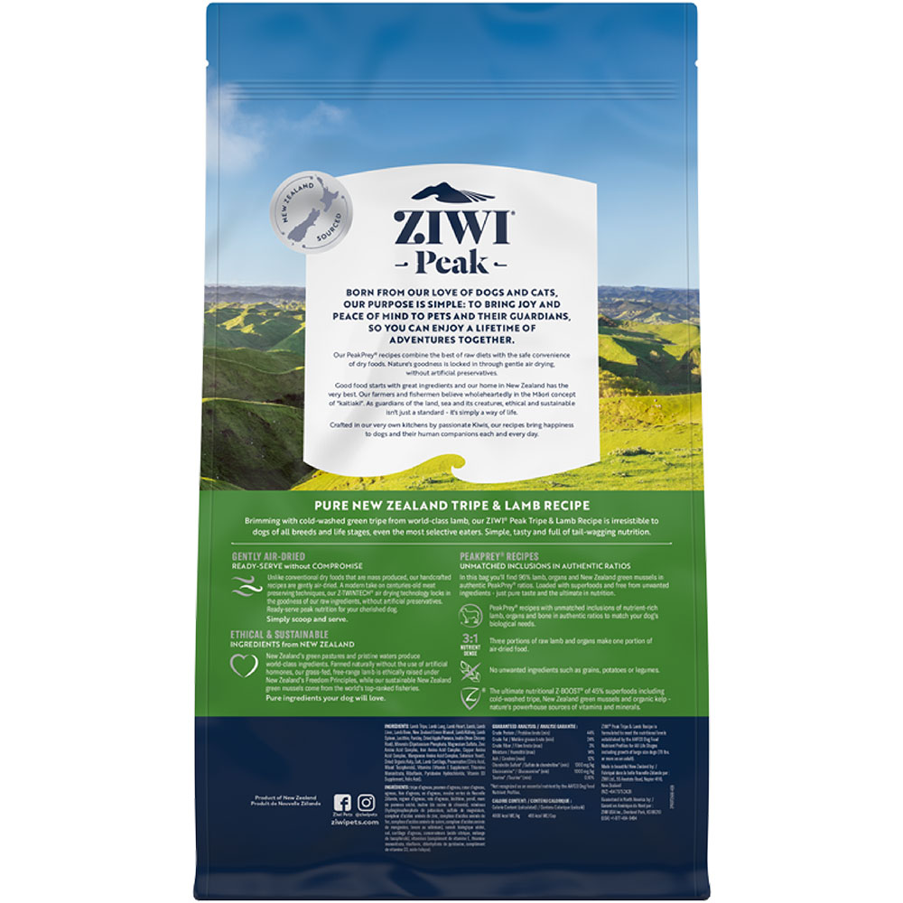 ZIWI Peak ジウィピーク エアドライドッグフード トライプ＆ラム 2.5kg 全犬種用 成犬用 子犬用 高齢犬用 シニア犬用 ドライフード トランペッツ | チャンピオンペットフーズ | 01