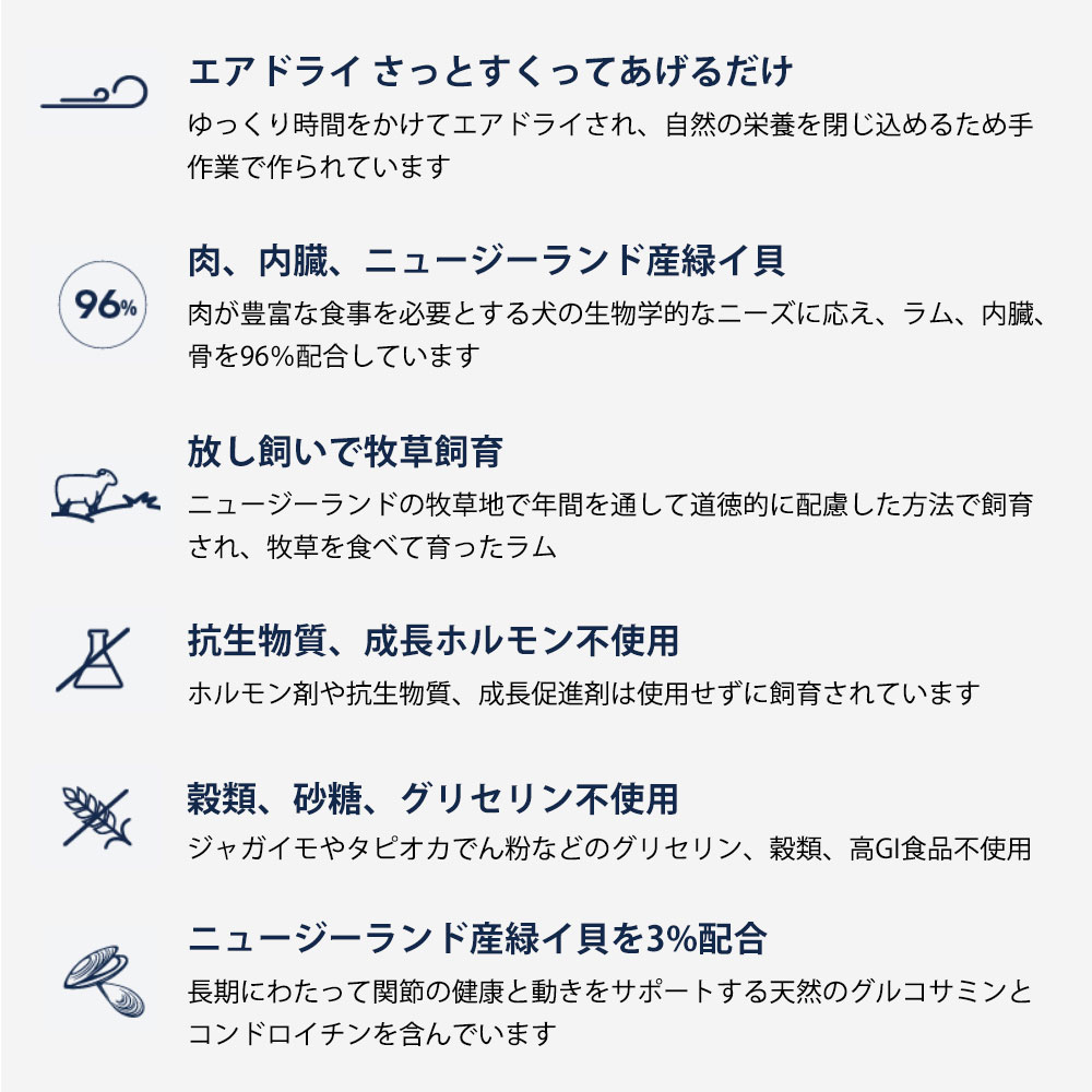 ZIWI Peak ジウィピーク エアドライドッグフード トライプ＆ラム 2.5kg 全犬種用 成犬用 子犬用 高齢犬用 シニア犬用 ドライフード トランペッツ | チャンピオンペットフーズ | 02
