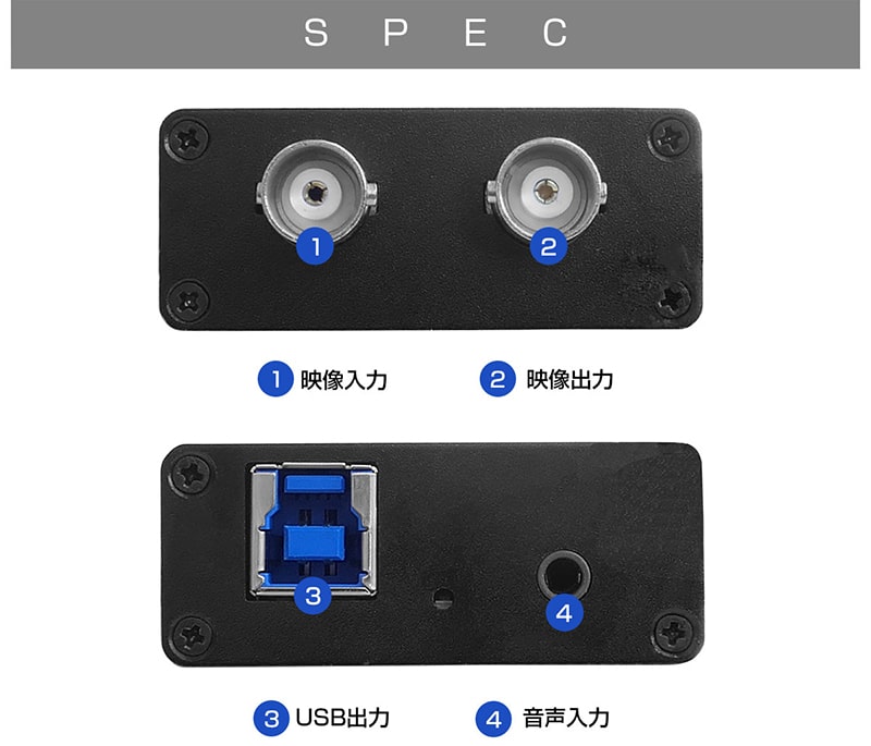 防犯カメラ AHD TVI CVI CVBS アナログ 変換 コンバーター コンバータ USB 1080P 出力 変換器 カメラ パソコン  コンピュータ ライブ配信 録画 4K