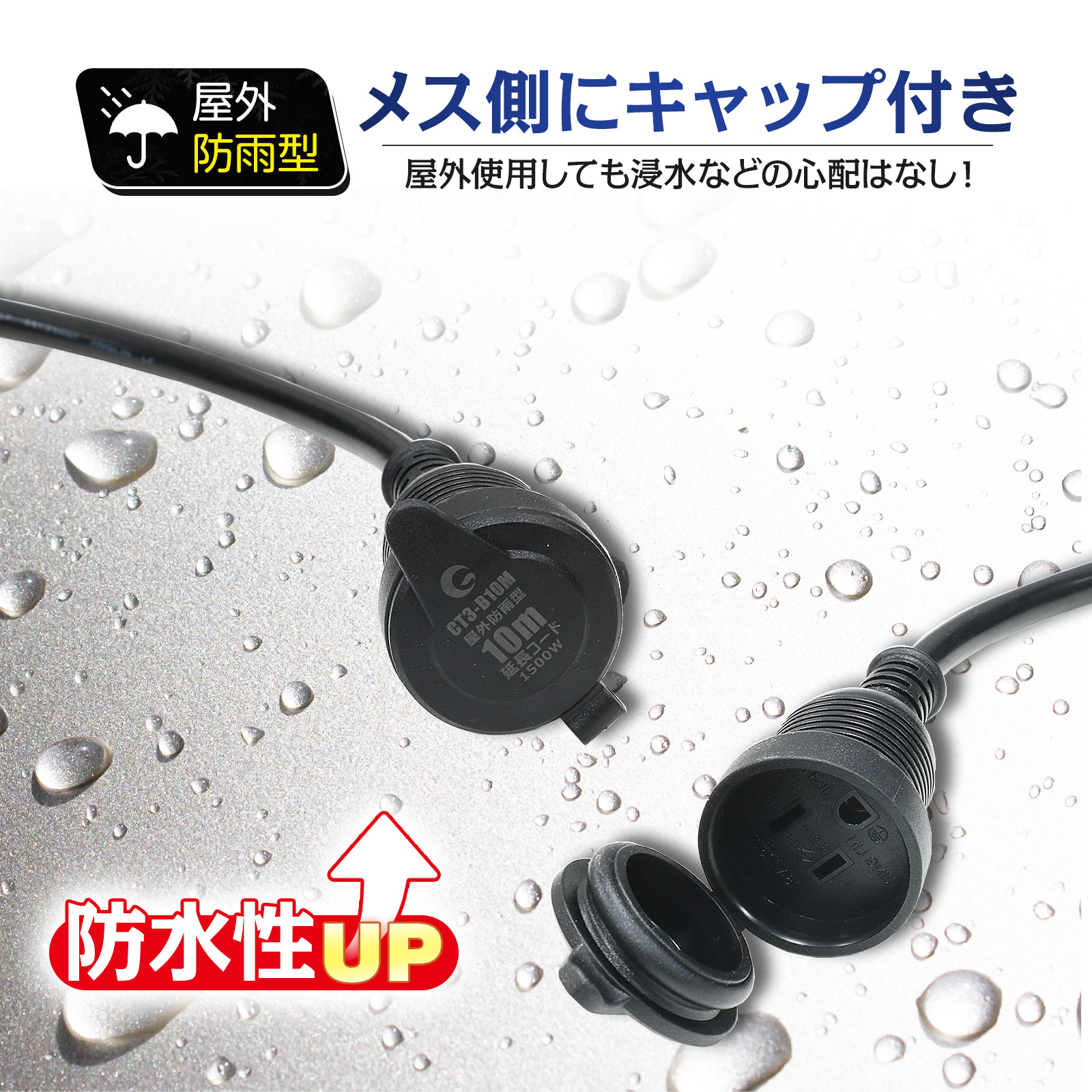 GOODGOODS（グッド・グッズ） 延長コード 10m 投光器オプション LED