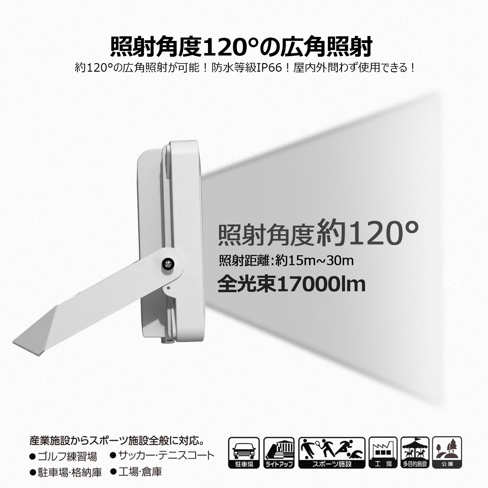 100w投光器 投光器 LED 100w 長寿命 コスト削減