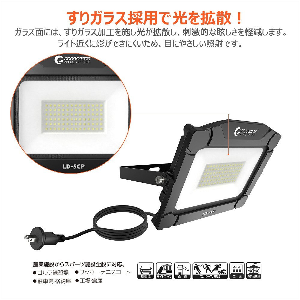 耐熱アルミ素材・一体型放熱フィンデザインを採用