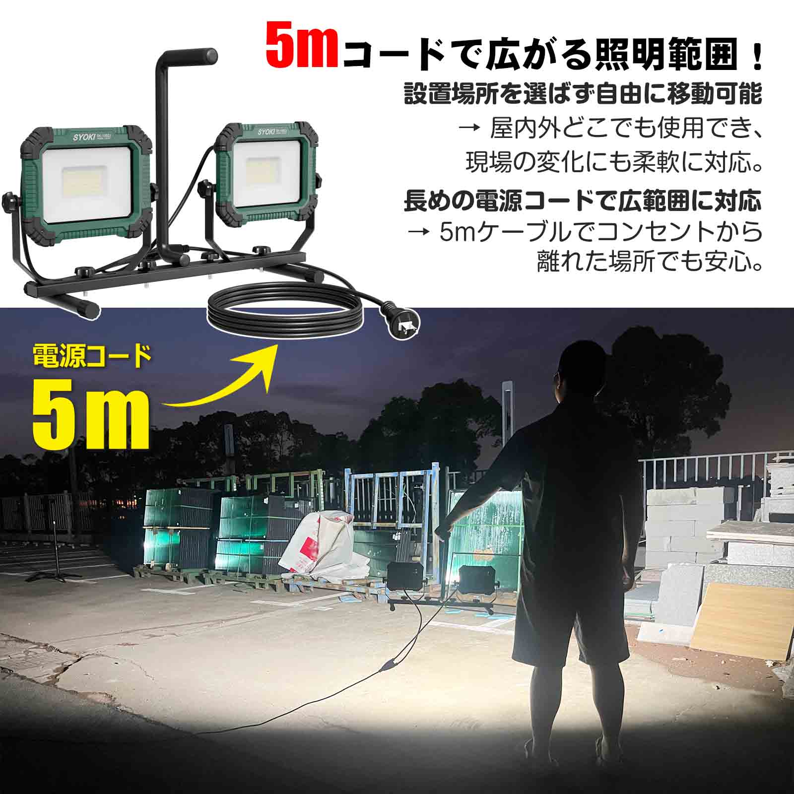 60w投光器 長寿命 コスト削減
