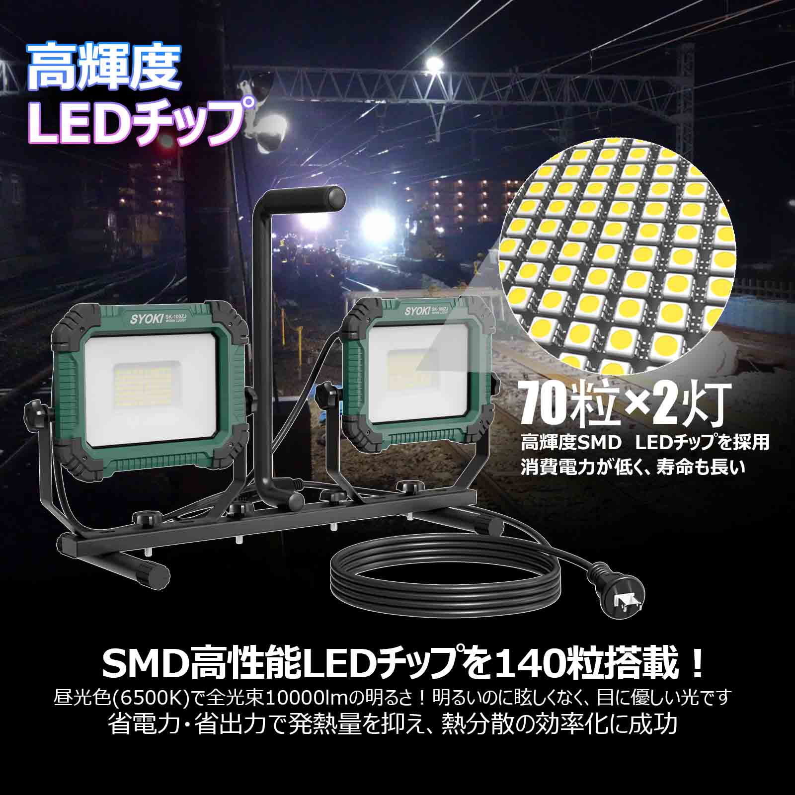 60w投光器 長寿命 コスト削減