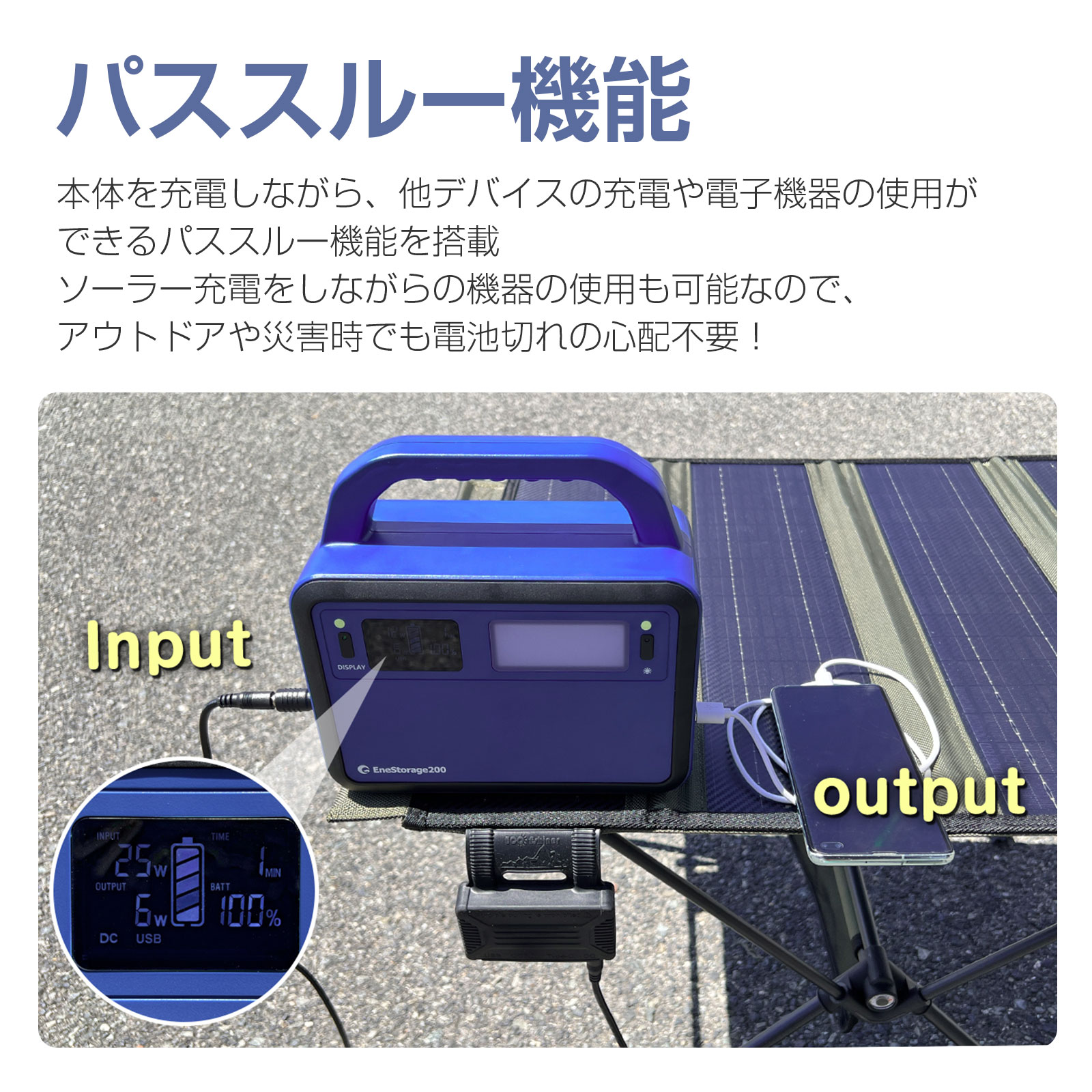 リモートワーク　ノートパソコン アウトドア 車中泊 キャンプ 防災グッズ