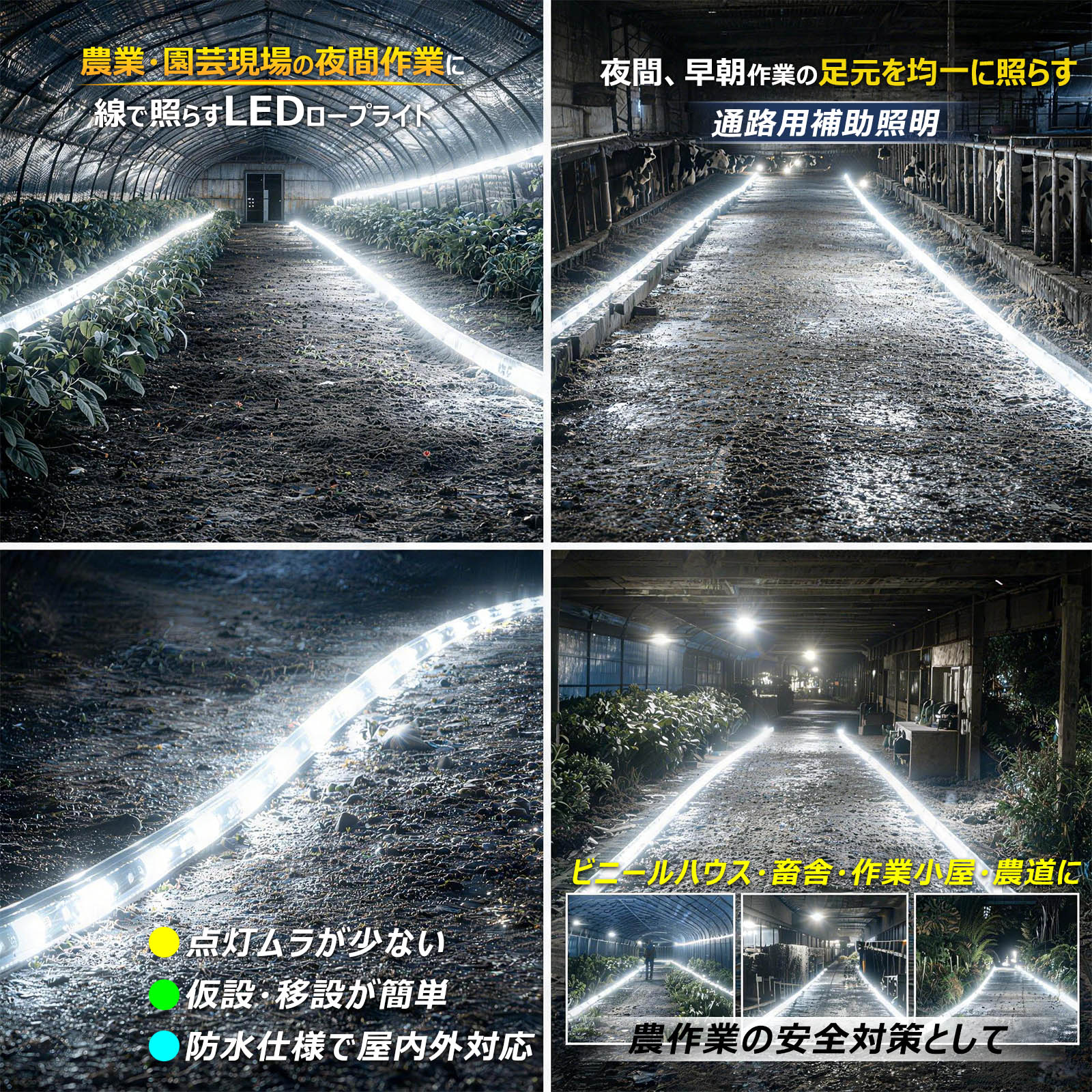 120wロープライト 長寿命 コスト削減