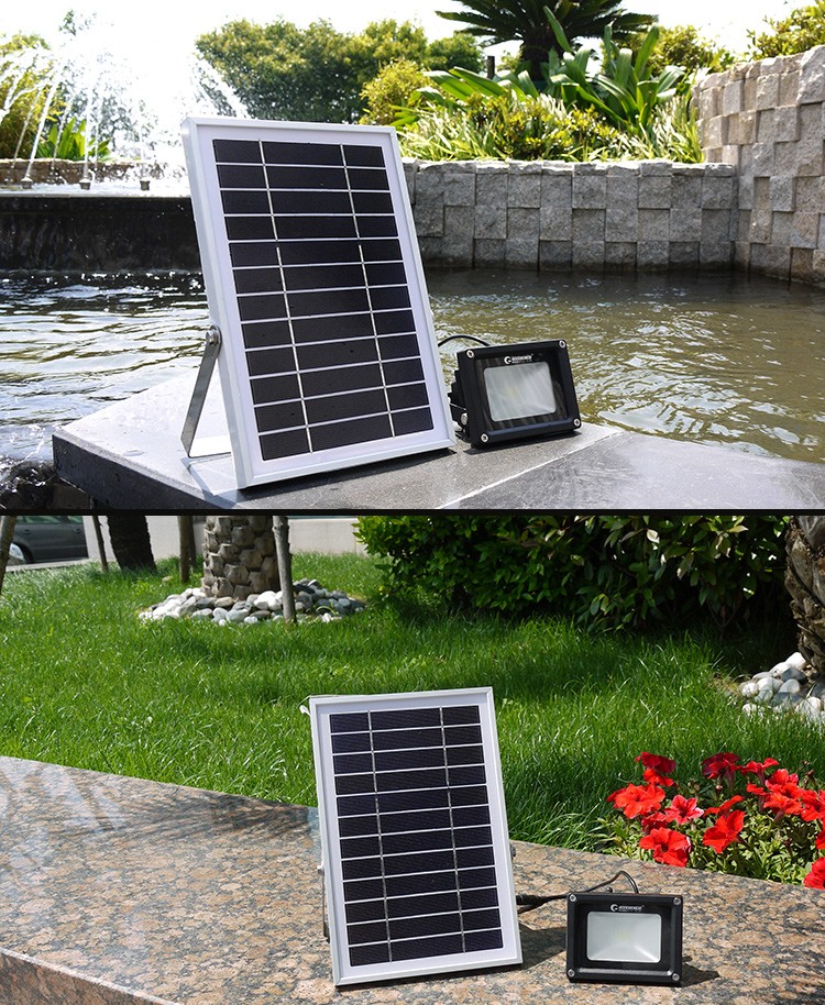 led照明灯太阳能灯5w 50w相当白天白色花园灯照明太阳光发电solar防水