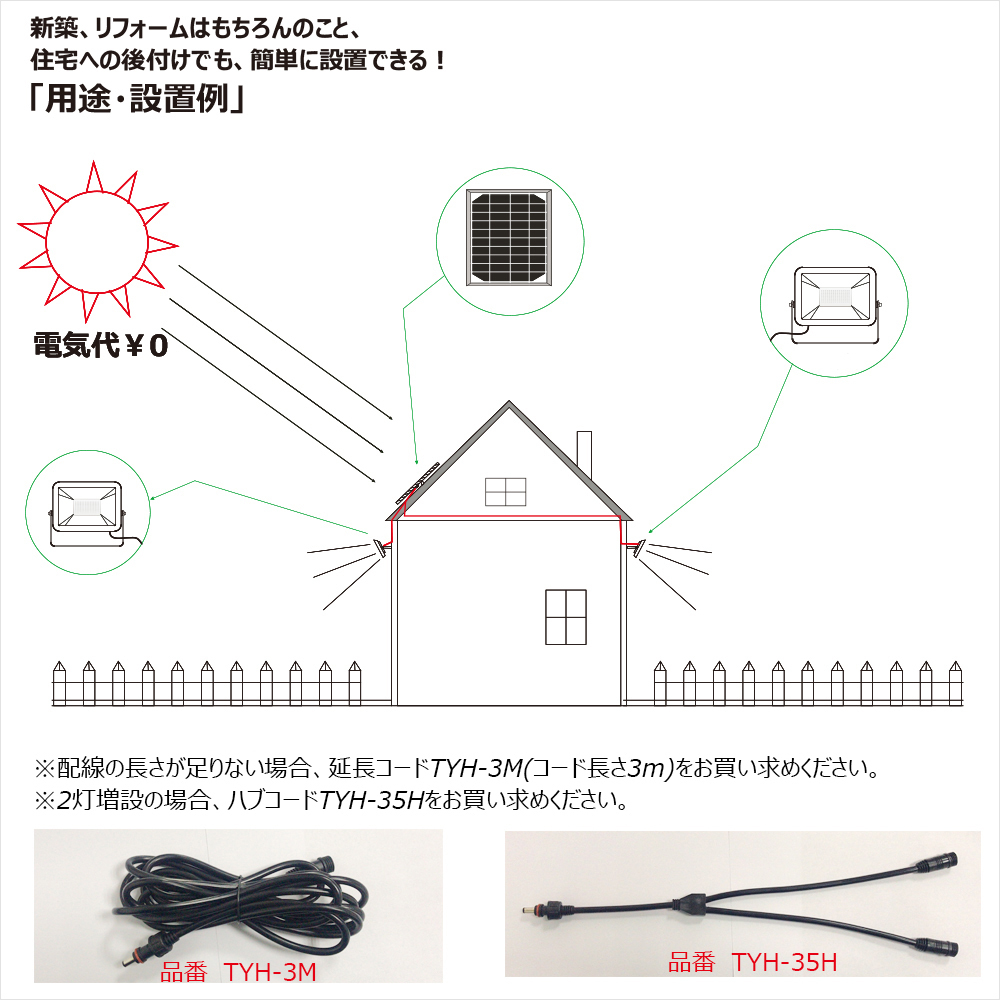 太陽光発電 単結晶 ソーラパネル 家庭用蓄電システム 一軒屋 一戸建て オリジナル 照明