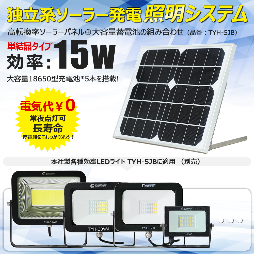 太陽光充電 ソーラー発電システム ソーラーパネル 分離式 屋外 明るい