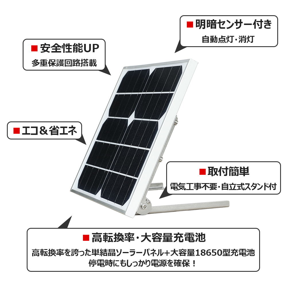 太陽光充電 ソーラー発電システム ソーラーパネル 分離式 屋外 明るい