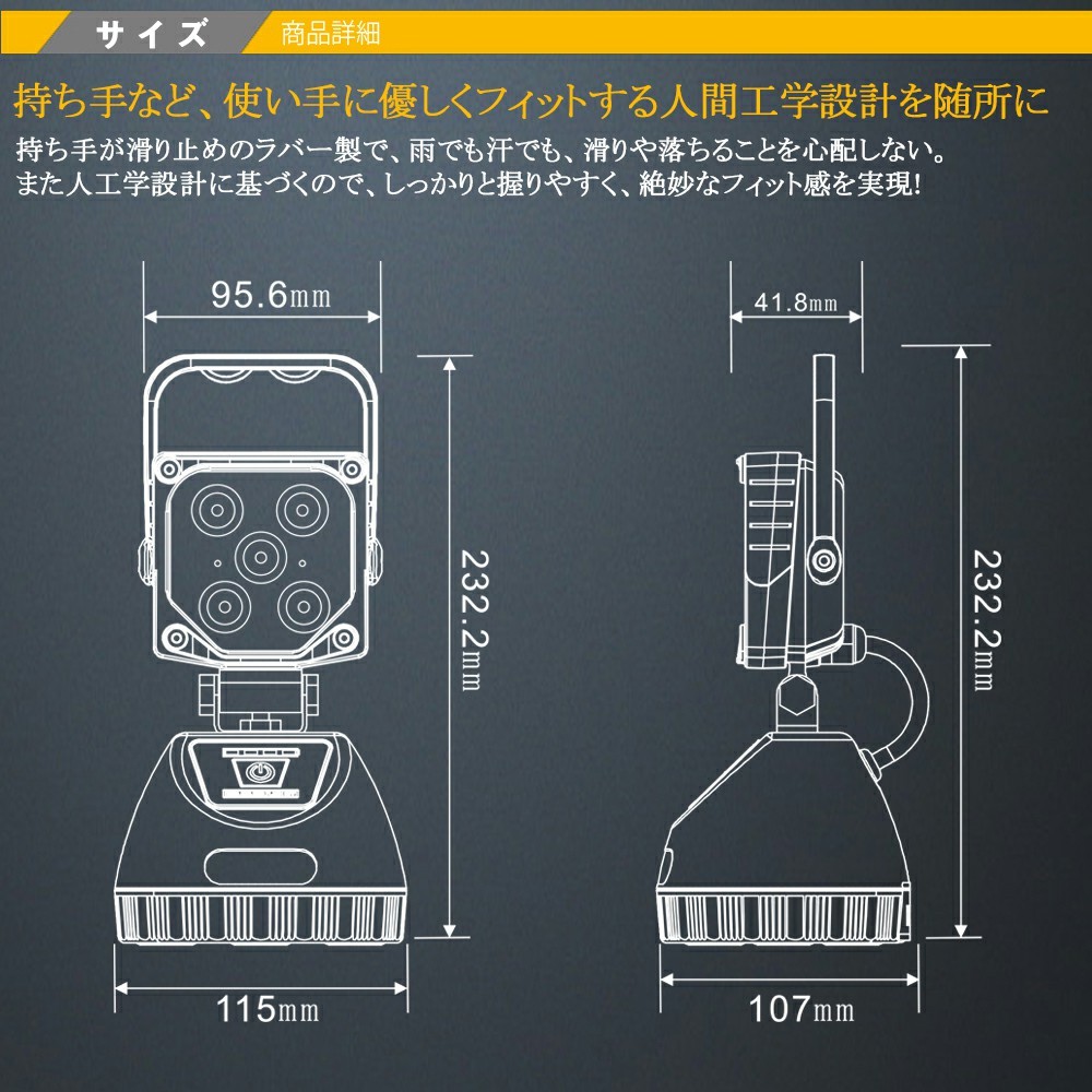 LED投光器 充電式 作業灯 ワークライト リフォーム建築