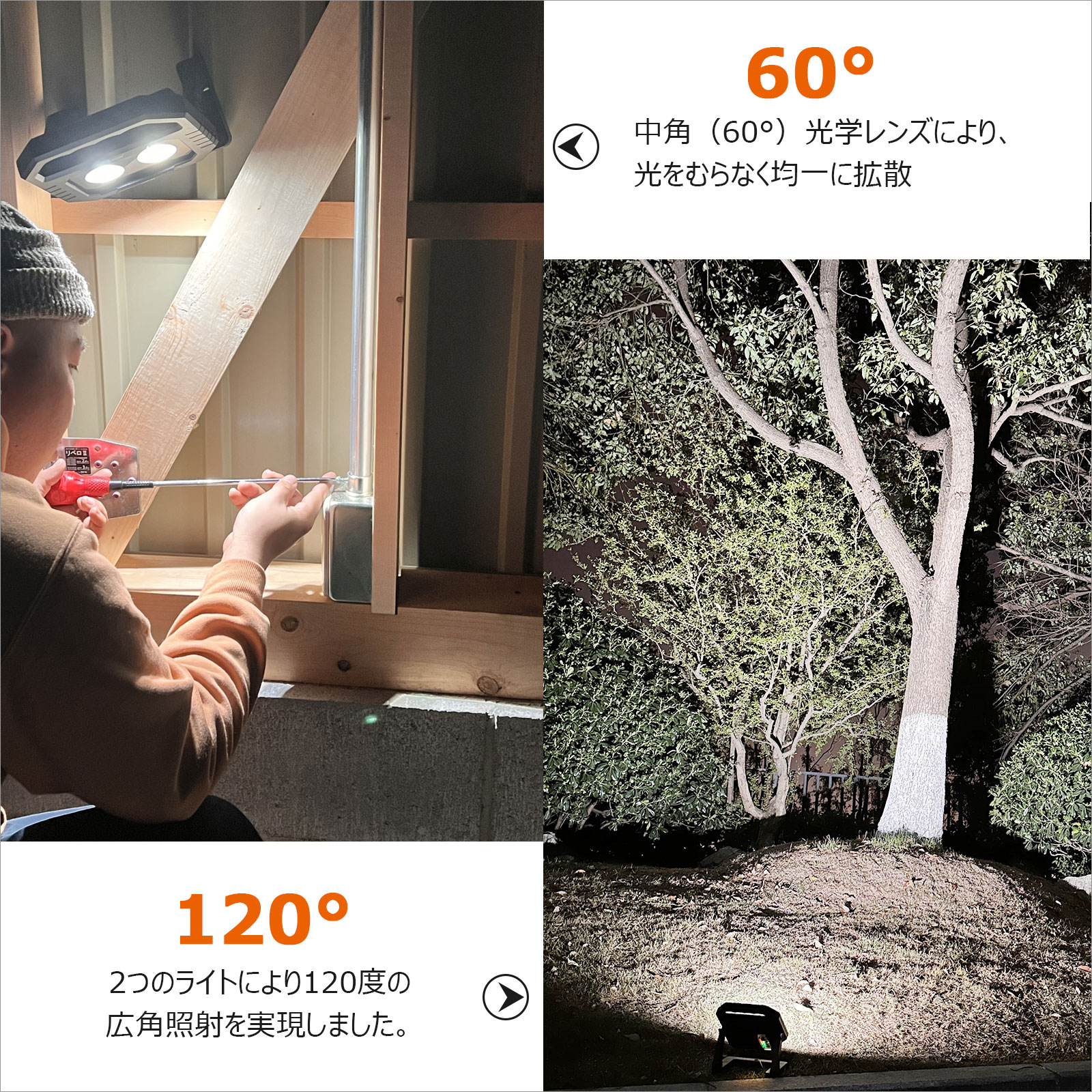 LED投光器 充電式 ポータブル投光器 小型 ledライト 明るい 看板照明