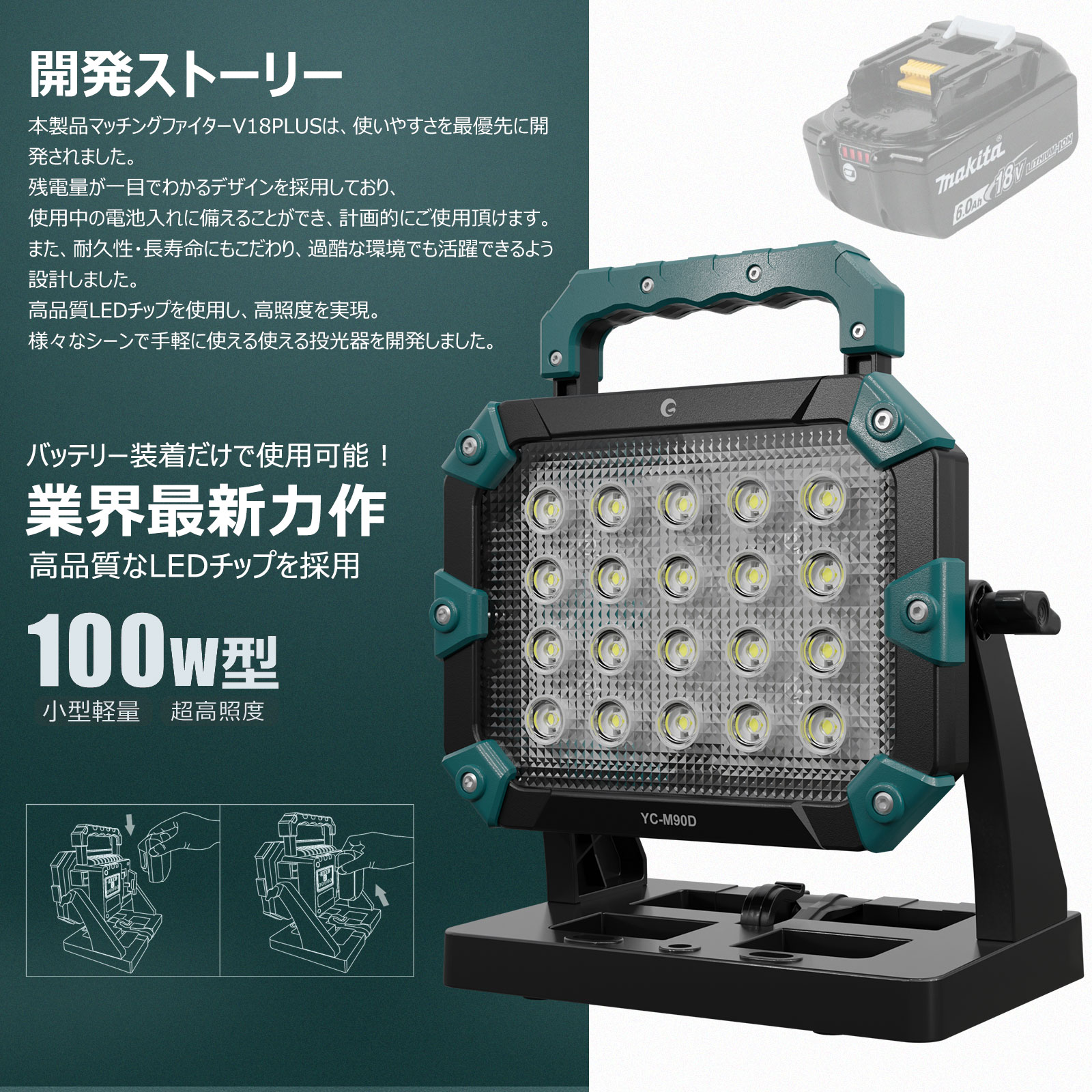 GOODGOODS 投光器 led 60W 屋外