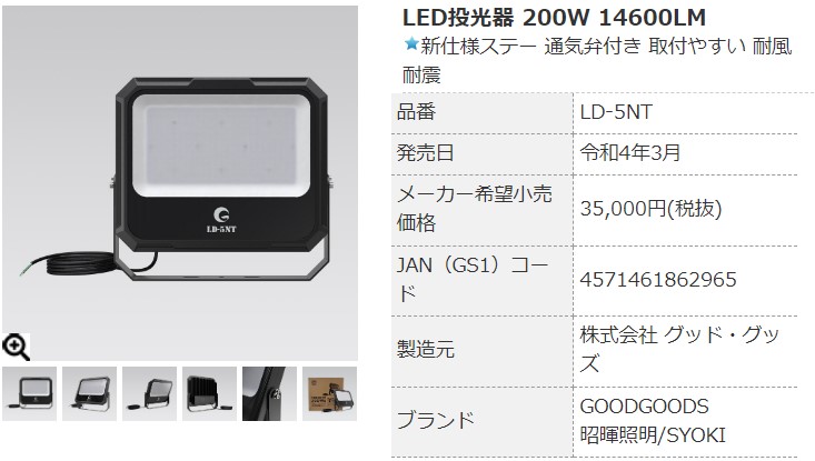 LED投光器 14600lm 200W 防水 屋外 フロスト加工 新仕様ステー 放熱
