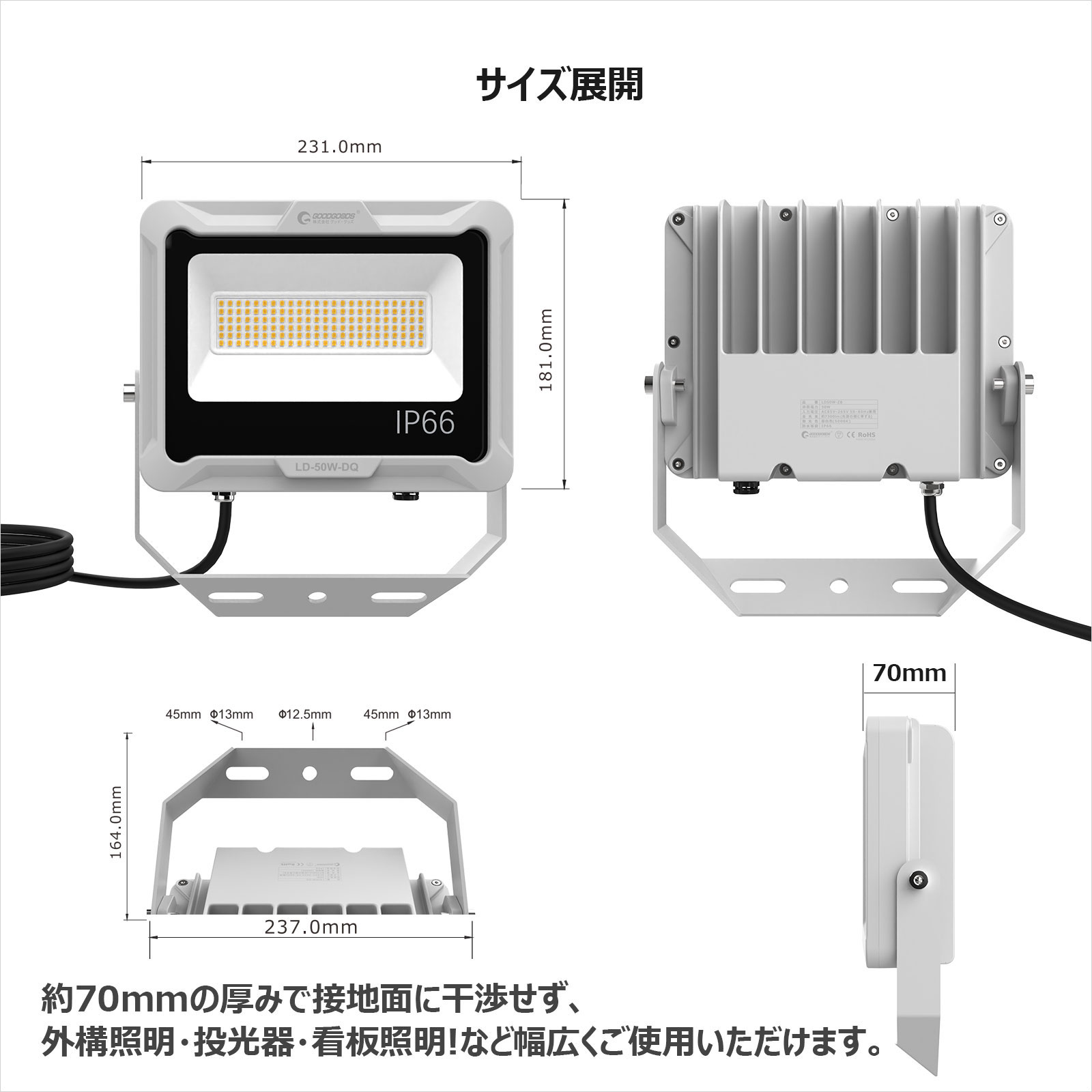 LED 建築 外構照明 投光器 看板照明