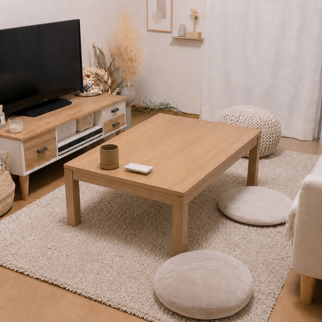 GOOD LIFE INTERIOR こたつ テーブル 長方形 120×80cm おしゃれ