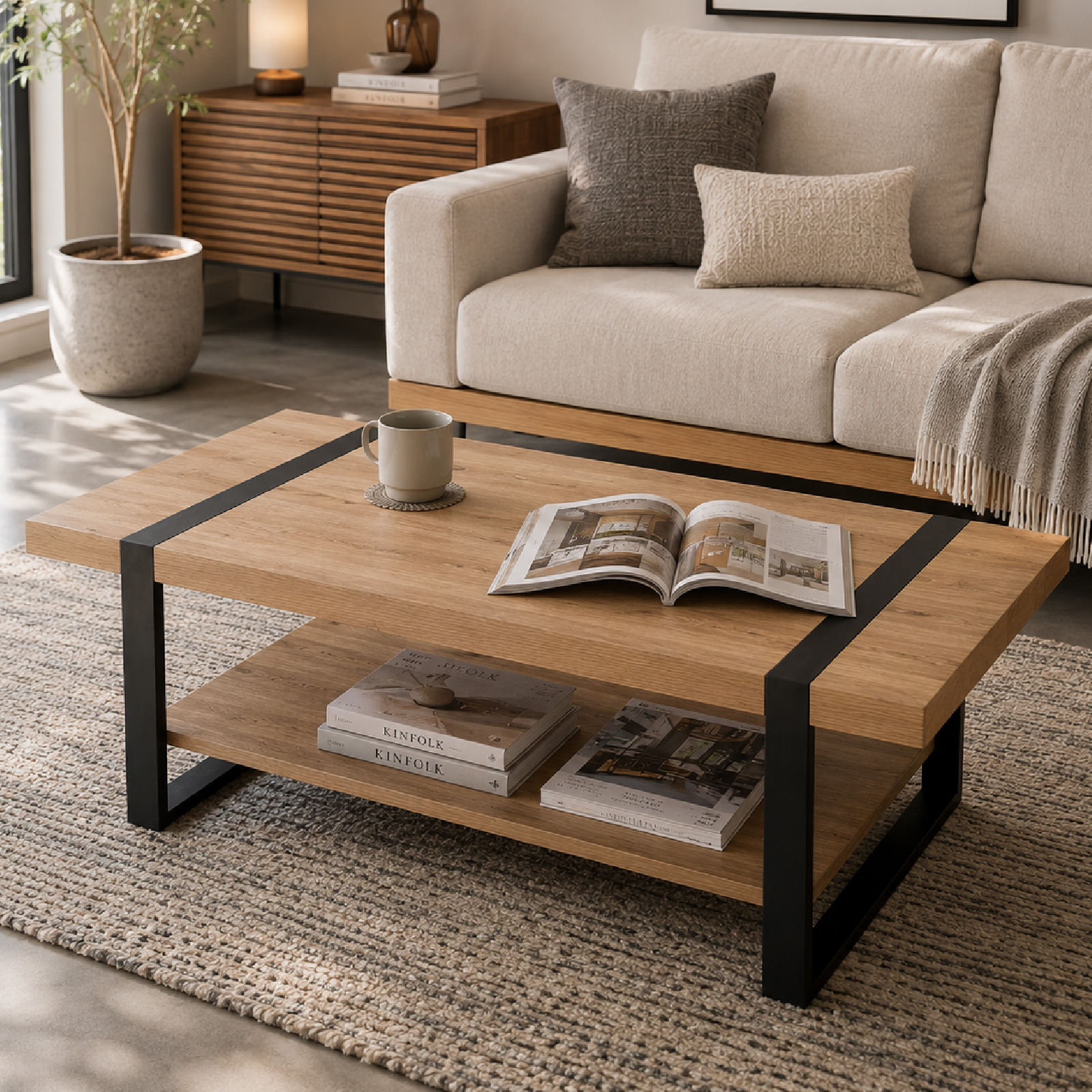 GOOD LIFE INTERIOR センターテーブル ローテーブル 長方形 120×60 高